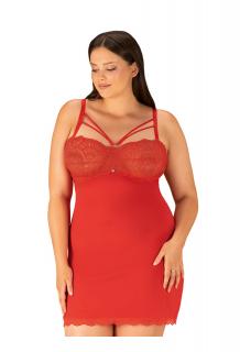 OB Loventy chemise & thong red Size Plus