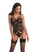 CA Aliyah corset & thong (tulle) black