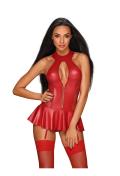 OB 859-COR-3 corset & thong red