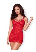 OB 860-CHE-3 chemise & thong red