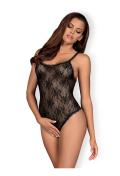 OB Behindy crotchless teddy black