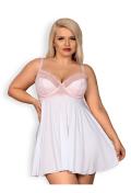 OB Girlly babydoll & thong white Size Plus