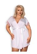 OB Girlly peignoir & thong white Size Plus