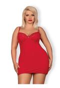 OB Jolierose chemise & thong red Size Plus