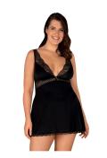 OB Klarita babydoll & thong black Size Plus