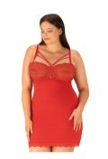 OB Loventy chemise & thong red Size Plus