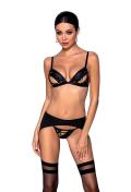 PE Miley 3pcs set with open bra black